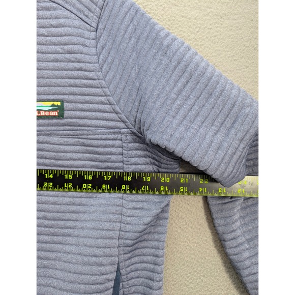 LL Bean Airlight Knit Sweater Womens M Pet Pullover Fleece Snap Button Mock Neck - Picture 6 of 10